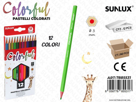 Pastelli Colorati Colorful 12PCS 3MM