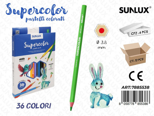 Pastelli Colorati Supercolor 36PCS 3.8MM