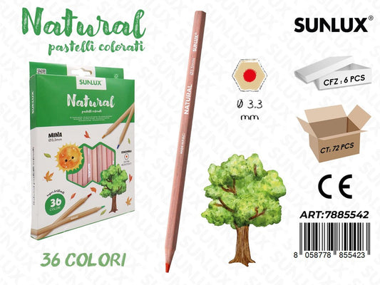 Pastelli Colorati Natural 36PCS 3.3MM