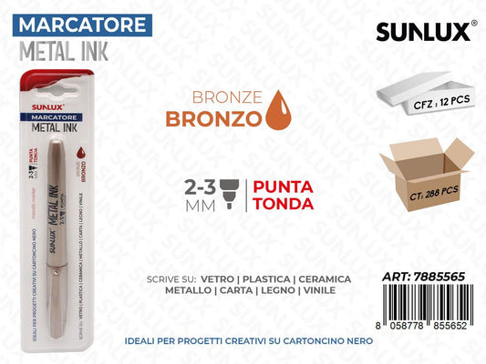 Sunlux Marcatore Metal Ink Bronzo 2-3MM
