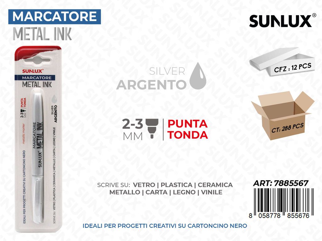 Sunlux Marcatore Metal Ink Arg. 2-3MM