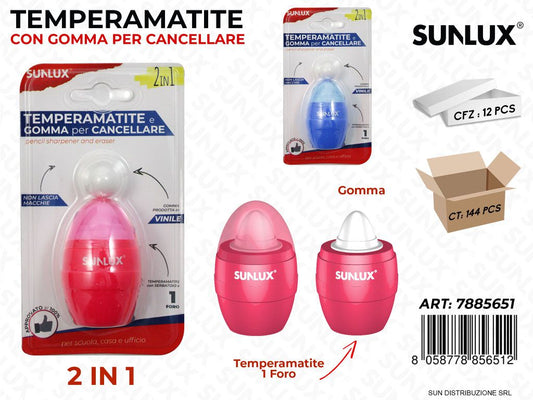 TEMPERAMATITE C/ GOMMA 2IN1 COL. ASS. /PZ DA 12**