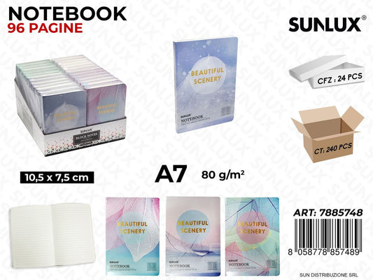 NOTEBOOK FANT. ASS. 96PAG. F.TO A7 10.5*7.5CM /PZ DA 24**