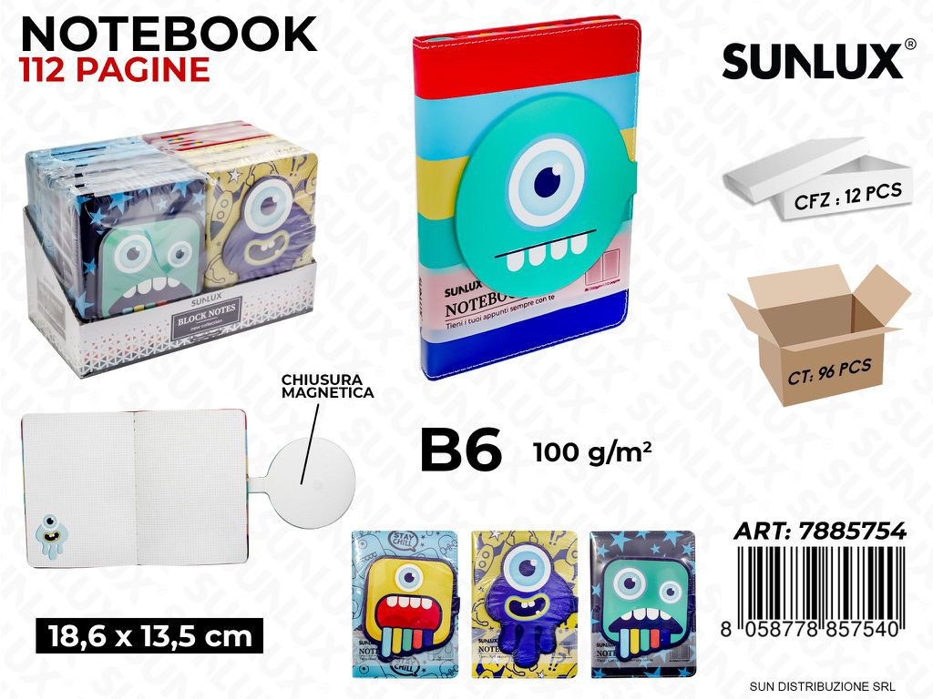 Notebook Fant. Ass. 112PAG. F.to B6 18.6*13.5CM