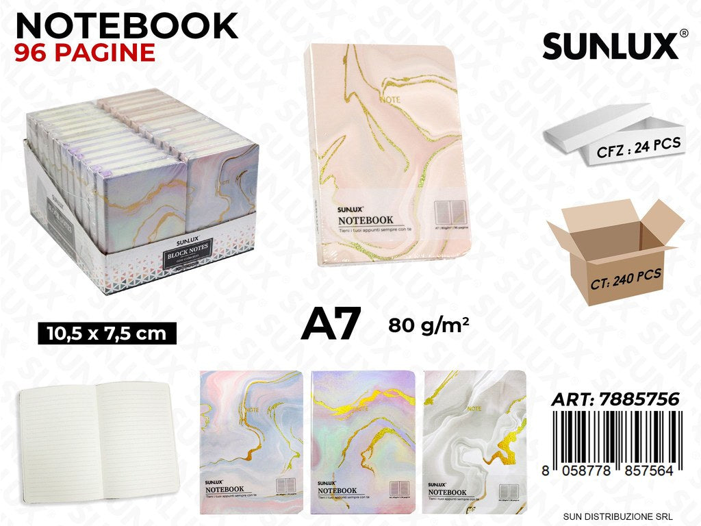 NOTEBOOK FANT. ASS. 96PAG. F.TO A7 10.5*7.5CM /PZ DA 24**
