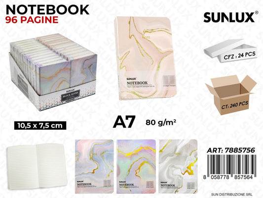 NOTEBOOK FANT. ASS. 96PAG. F.TO A7 10.5*7.5CM /PZ DA 24**