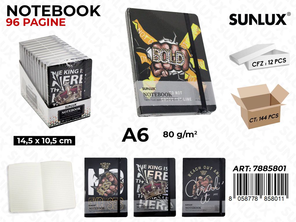 Notebook Fant. Ass. 96PAG. F.to A6 14.5*10.5CM
