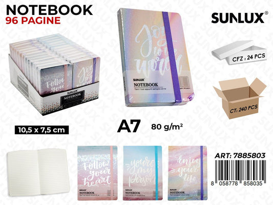 NOTEBOOK FANT. ASS. 96PAG. F.TO A7 10.5*7.5CM /PZ DA 24**