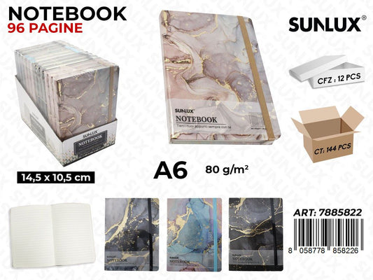 NOTEBOOK ASS. 96PAG. F.TO A6 14.5*10.5CM /PZ DA 12**