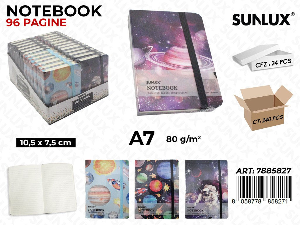 NOTEBOOK ASS. 96PAG. F.TO A7 10.5*7.5CM /PZ DA 24**