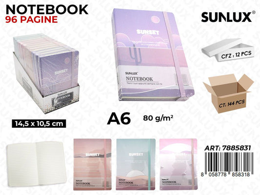 NOTEBOOK ASS. 96PAG. F.TO A6 14.5*10.5CM /PZ DA 12**