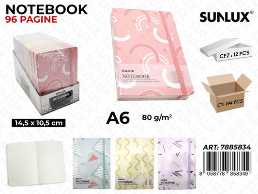 NOTEBOOK ASS. 96PAG. F.TO A6 14.5*10.5CM /PZ DA 12**