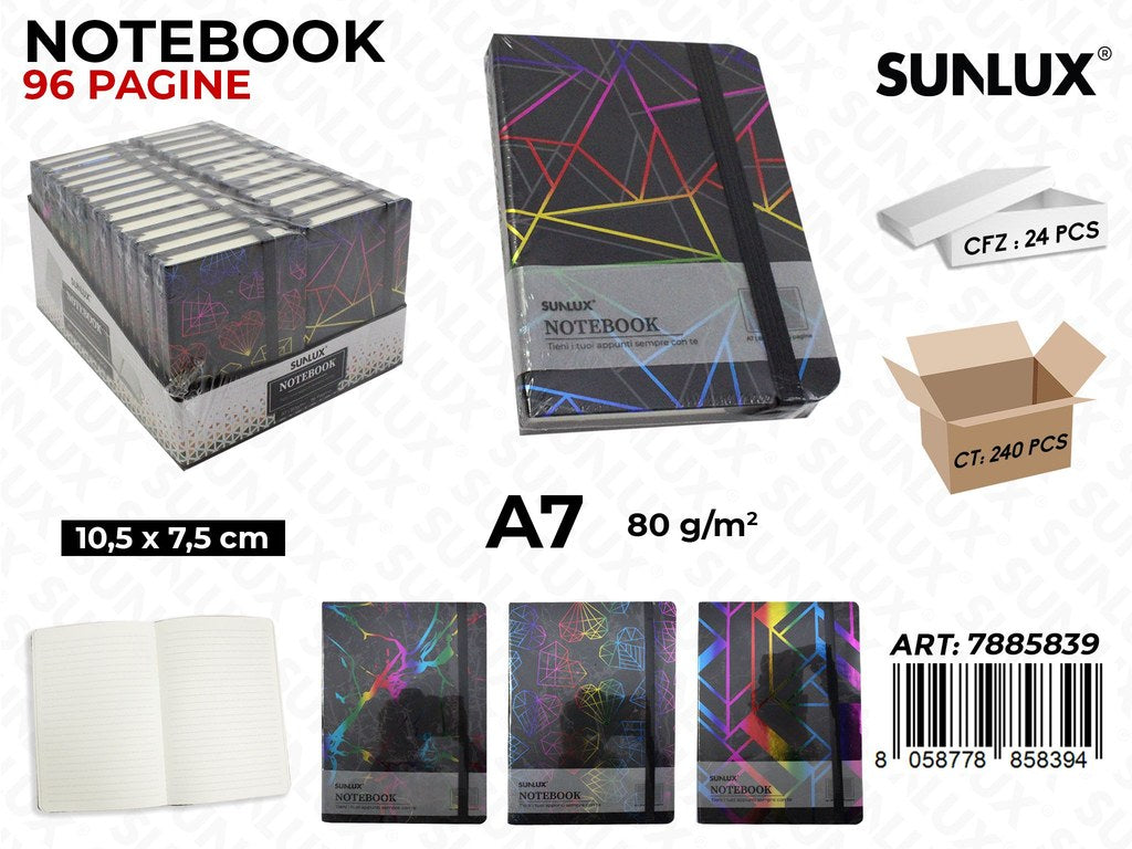 NOTEBOOK ASS. 96PAG. F.TO A7 10.5*7.5CM /PZ DA 24**
