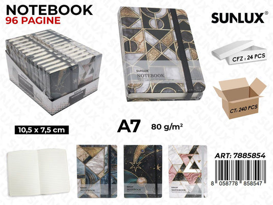 NOTEBOOK ASS. 96PAG. F.TO A7 10.5*7.5CM /PZ DA 24**
