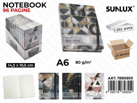 NOTEBOOK ASS. 96PAG. F.TO A6 14.5*10.5CM /PZ DA 12**