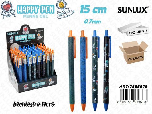 Happy Pen Gel Nero Ass. 0.7Mm