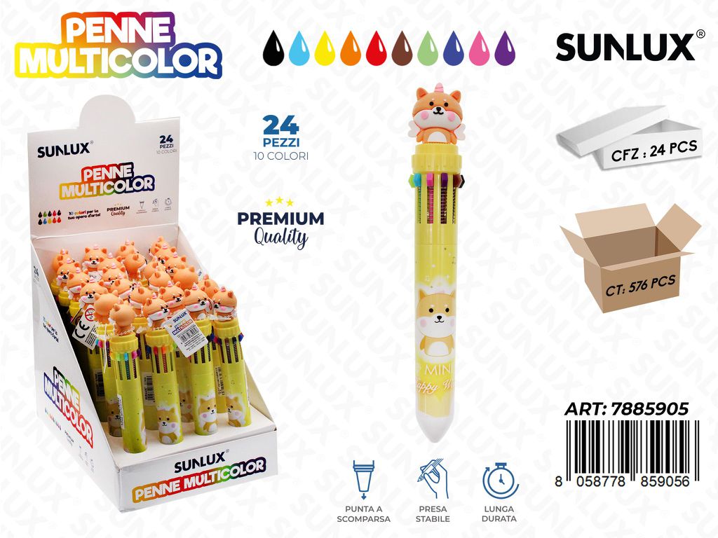 Esp. Penne Multicolor 10Col. 0.7Mm