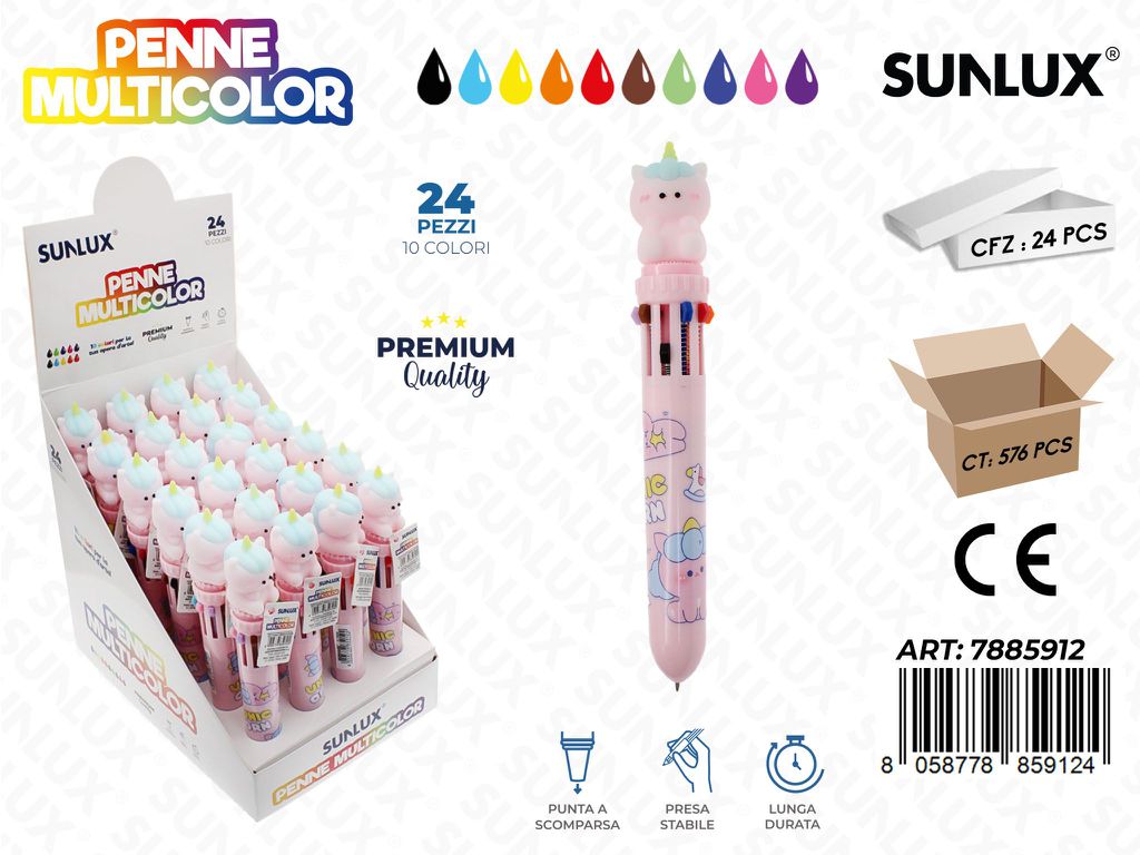 Esp. Penne Multicolor 10Col. 0.7Mm