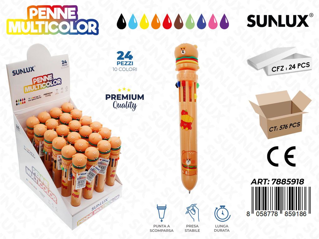 Esp. Penne Multicolor 10Col. 0.7Mm