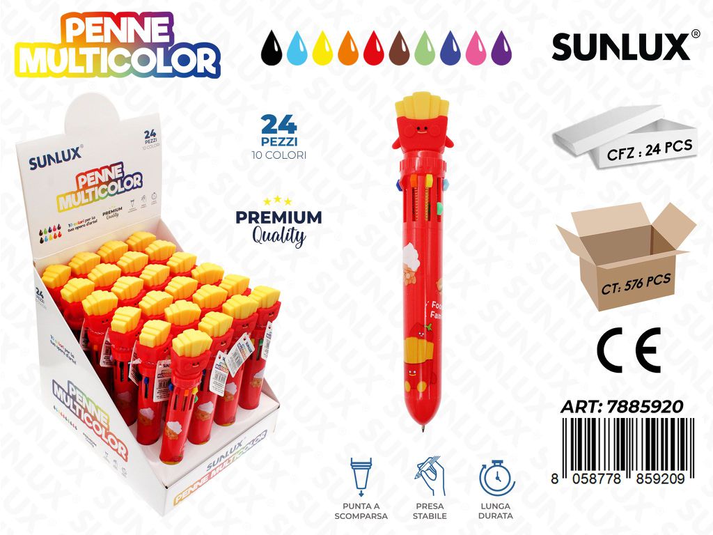 Esp. Penne Multicolor 10Col. 0.7Mm