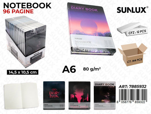 NOTEBOOK ASS. 96PAG. F.TO A6 14.5*10.5CM /PZ DA 12**