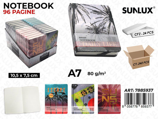 NOTEBOOK ASS. 96PAG. F.TO A7 10.5*7.5CM /PZ DA 24**