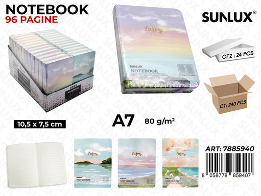 NOTEBOOK ASS. 96PAG. F.TO A7 10.5*7.5CM /PZ DA 24**
