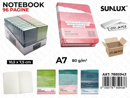 NOTEBOOK ASS. 96PAG. F.TO A7 10.5*7.5CM /PZ DA 24**