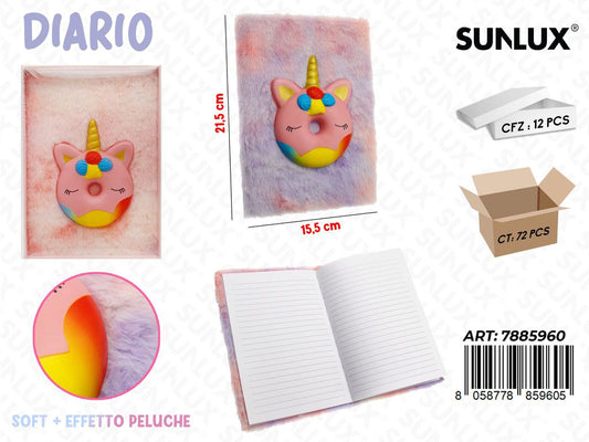 Sunlux Diario Peluche 15.5*21.5CM / Pz da 12