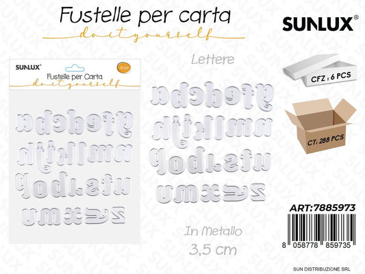Fustelle per Carta L. in Metallo 26PCS 3.5CM