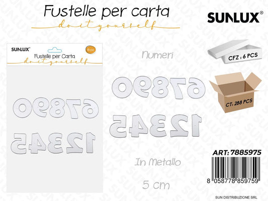 Fustelle per Carta N. in Metallo 10PCS 5CM
