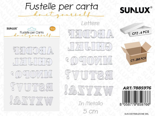Fustelle per Carta L. in Metallo 30PCS 5CM