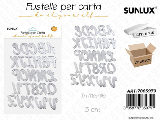 Fustelle per Carta L. in Metallo 26PCS 5CM