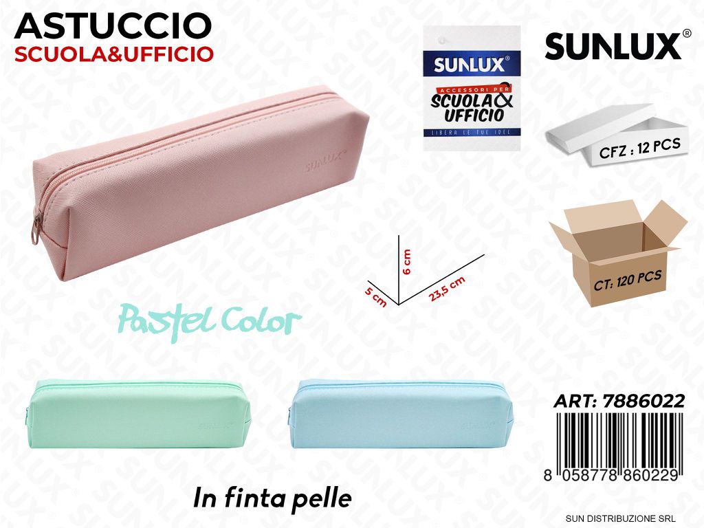 ASTUCCIO COL. PASTEL 23.5*6*5CM /PZ DA 12**