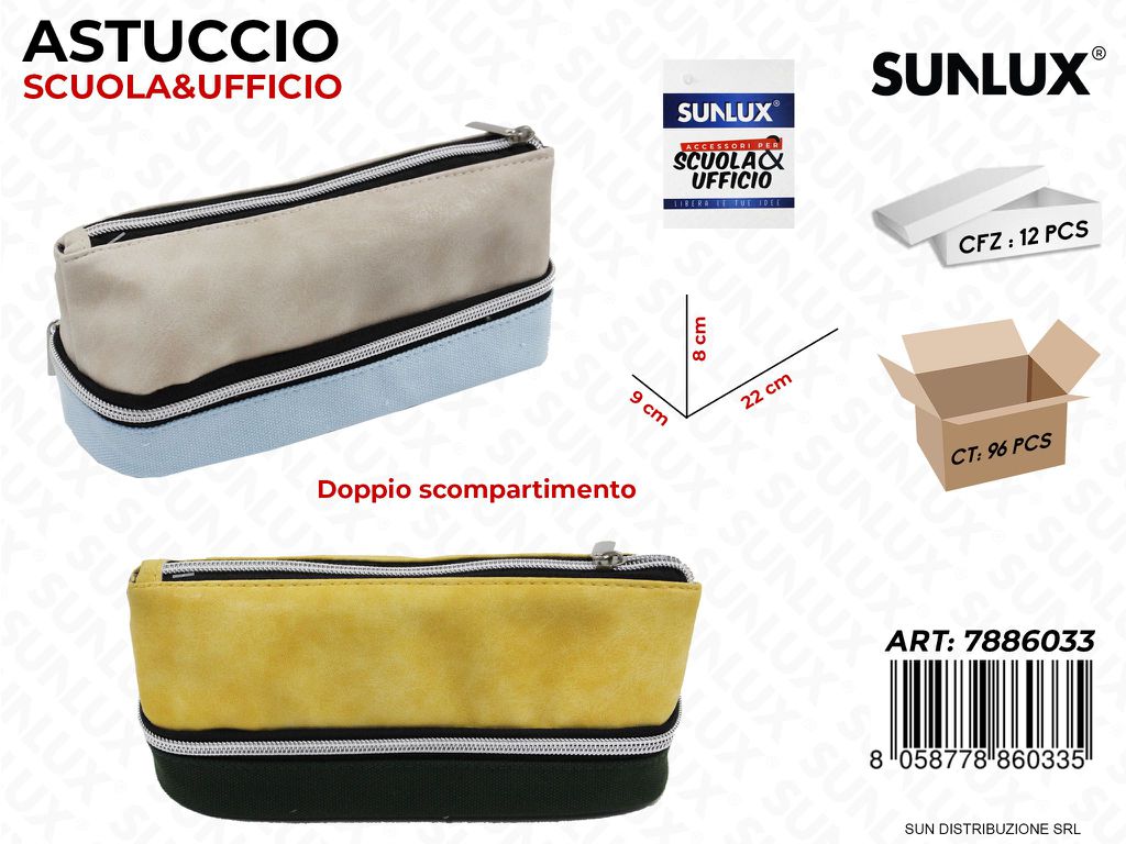 ASTUCCIO 2SCOMP. COL. ASS. 22*8*9CM /PZ DA 12**
