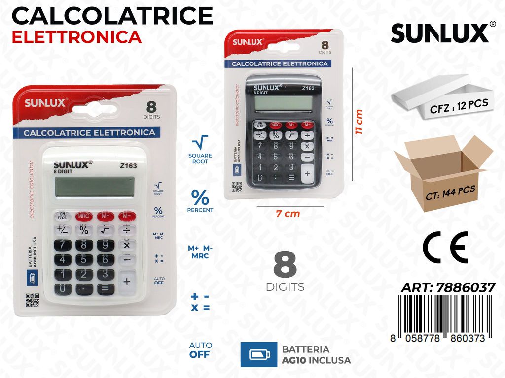 Calcolatrice Elettronica Z163 7*11CM