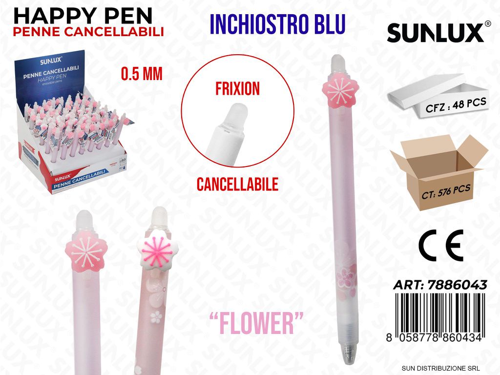 Esp. Penne Cancell. Blu Flower Ass. 0.5Mm/ Pz Da 48