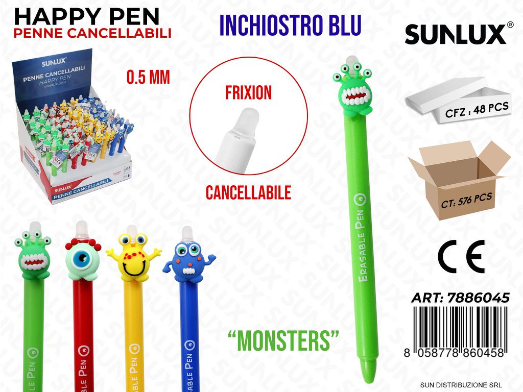 Esp. Penne Cancell. Blu Monters Ass. 0.5Mm/ Pz Da 48