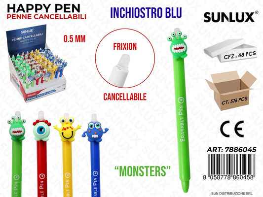 Esp. Penne Cancell. Blu Monters Ass. 0.5Mm/ Pz Da 48