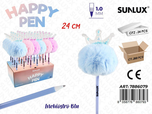 Esp. Penne Corona Ass. Inch. Blu 1.0Mm 24Cm