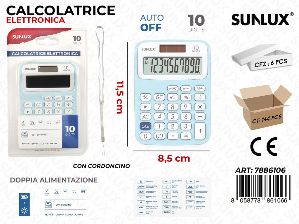 Calcolatrice Elettrica DC-106 Cel. 8.5*11.5CM