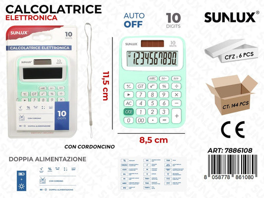 Calcolatrice Elettrica DC-106 Ve Acq. 8.5*11.5CM