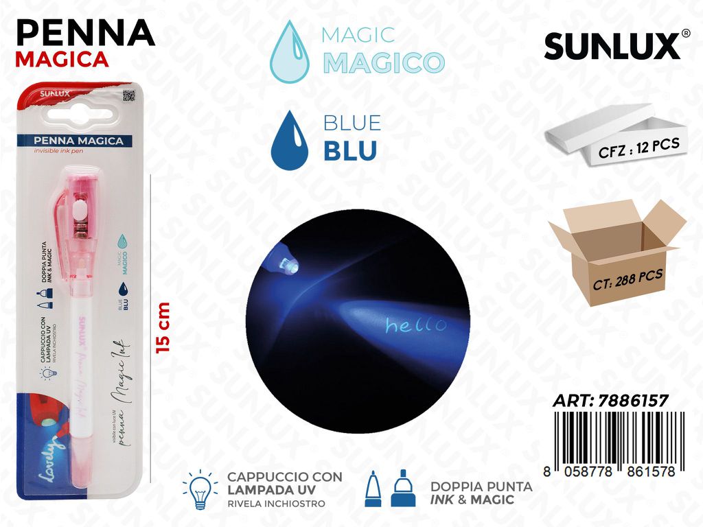 Sunlux Penna Magica Blu 15CM