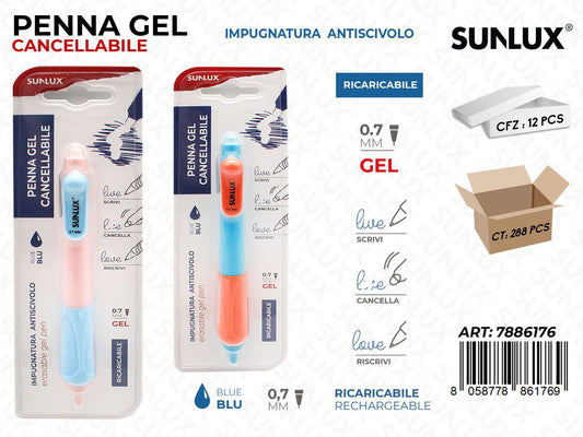 Sunlux Penna Gel Canc. Blu 0.7MM