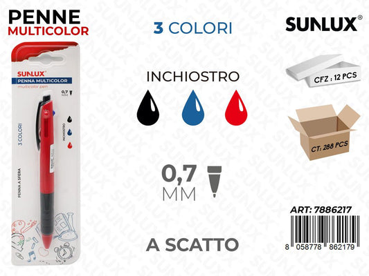 Sunlux Penna Multicolor 0.7MM / Pz da 12