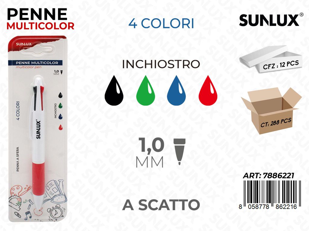 PENNA MULTICOLOR 1.0MM / PZ DA 12**