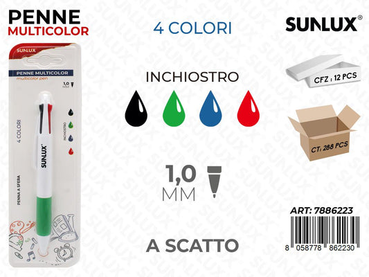 Sunlux Penna Multicolor 1.0MM / Pz da 12