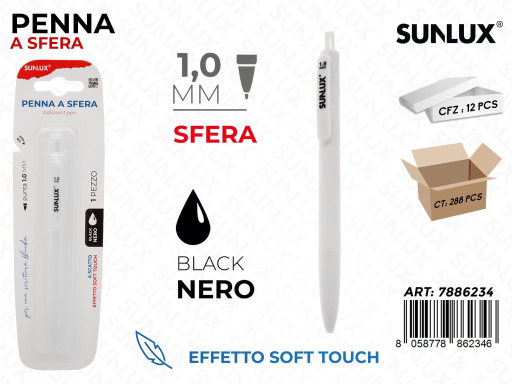 PENNA A SFERA SOFT TOUCH NERO 1.0MM