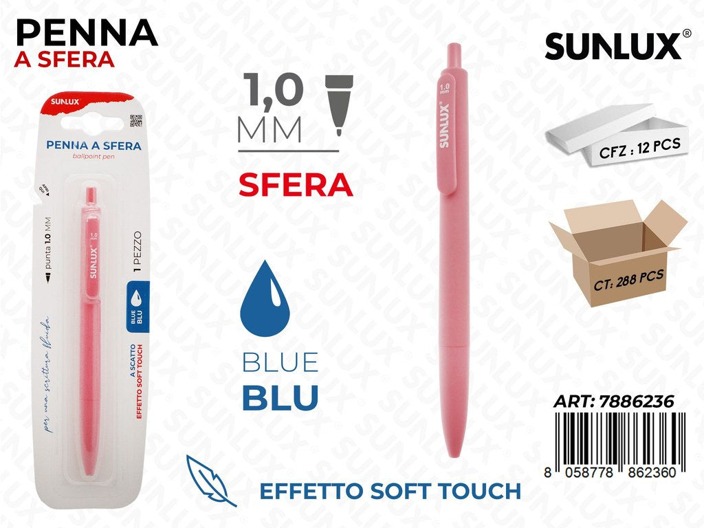 PENNA A SFERA SOFT TOUCH BLU 1.0MM /PZ DA 12**