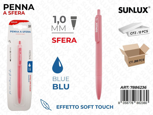 PENNA A SFERA SOFT TOUCH BLU 1.0MM /PZ DA 12**